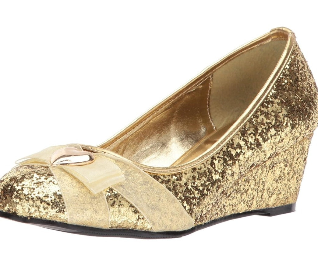 Princess-018 Glitter Wedge Pumps