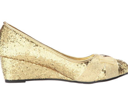 Princess-018 Glitter Wedge Pumps