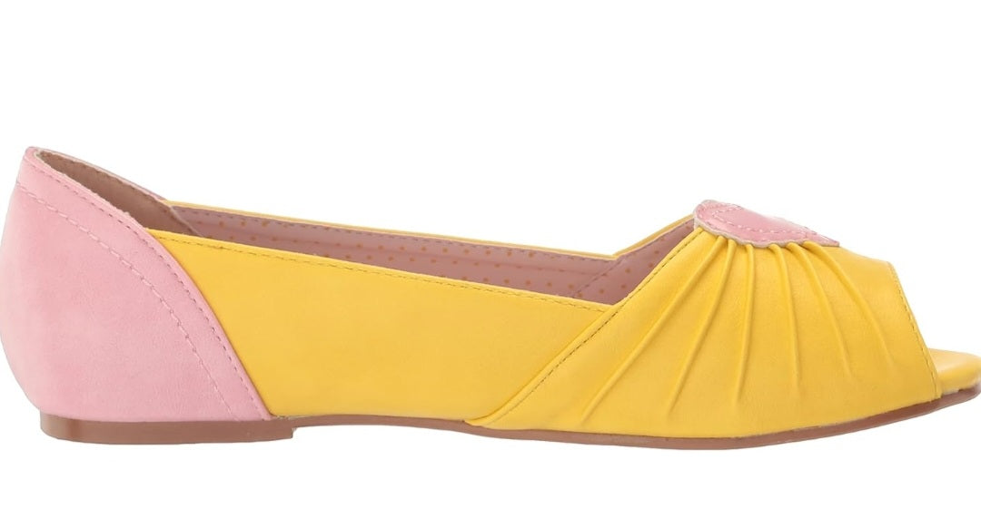 Bettie Page Clara Contrast Ballet Flats