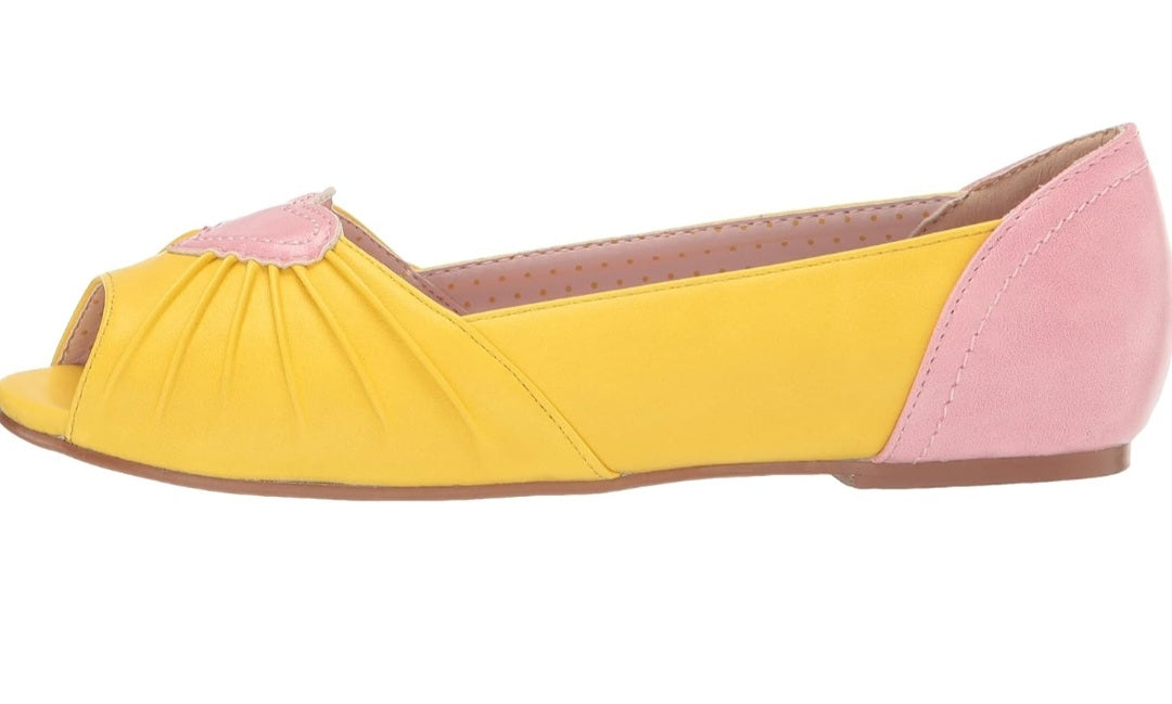 Bettie Page Clara Contrast Ballet Flats