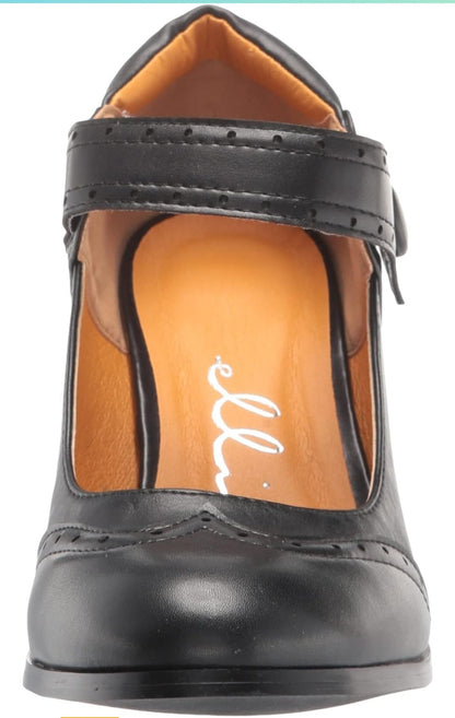 Claudia-253 Faux Leather Vintage Mary Jane