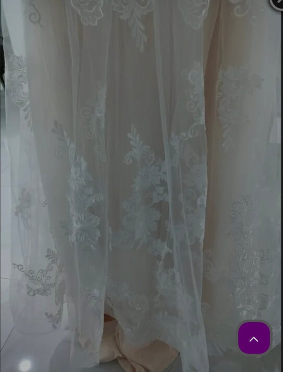 Paisley Lace Long Sleeved Ball Wedding Gown All Sizes/Colors