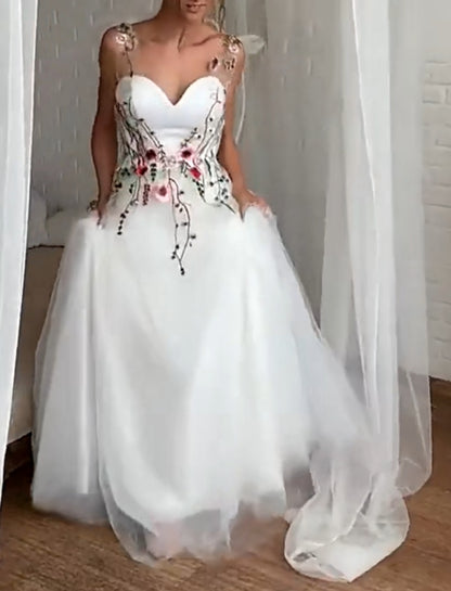 Floral Accent Tulle Wedding Gown All Sizes/Colors