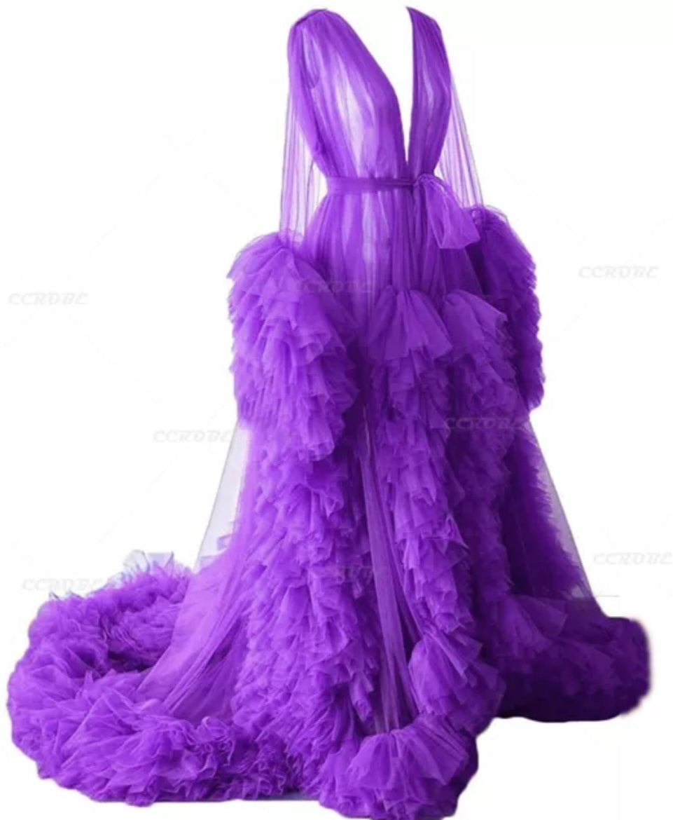 Custom Ruffled Boudoir Dressing Gown All Sizes/Colors