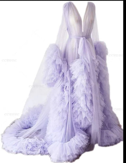 Custom Ruffled Boudoir Dressing Gown All Sizes/Colors