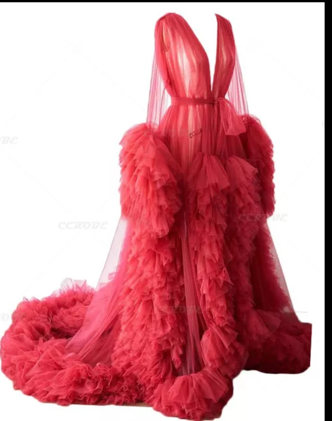 Custom Ruffled Boudoir Dressing Gown All Sizes/Colors