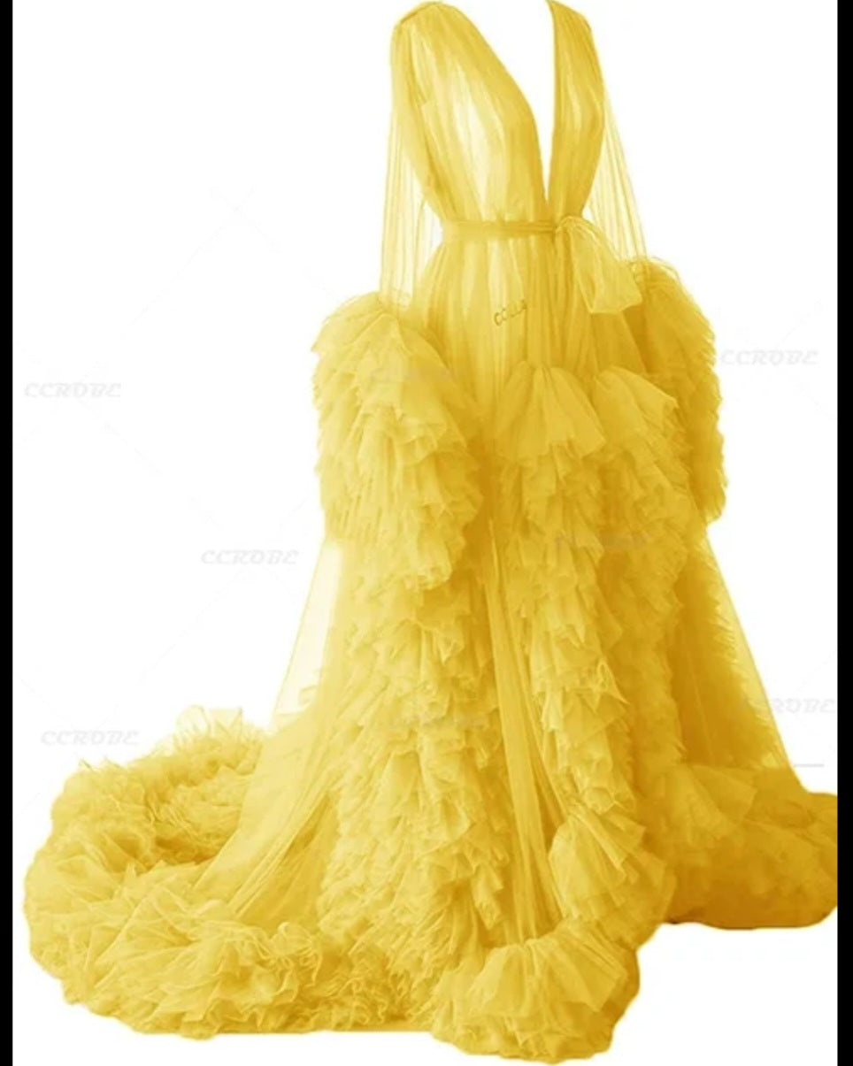 Custom Ruffled Boudoir Dressing Gown All Sizes/Colors