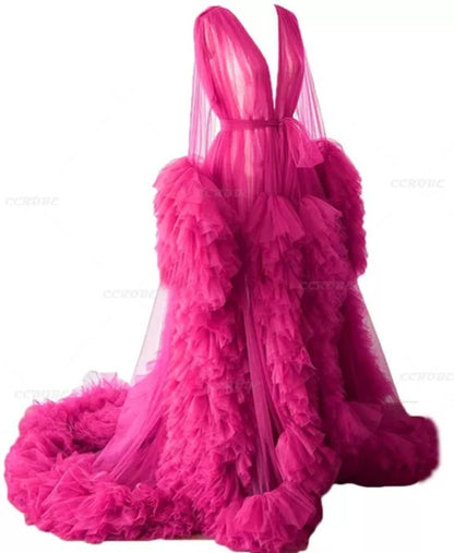 Custom Ruffled Boudoir Dressing Gown All Sizes/Colors