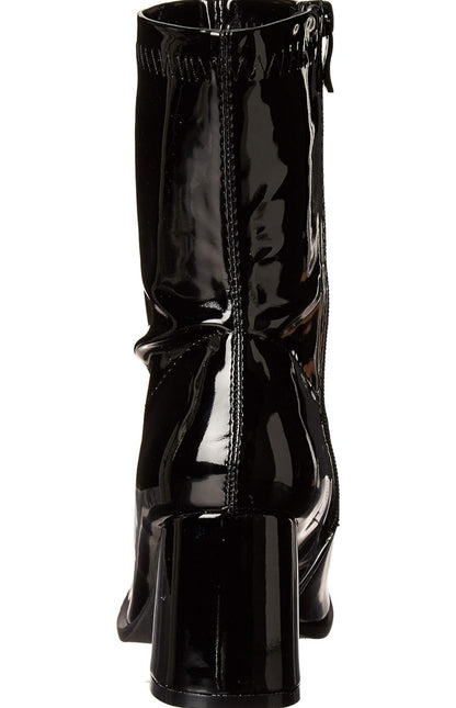 Ziggy-300 Patent Gogo Ankle Boots