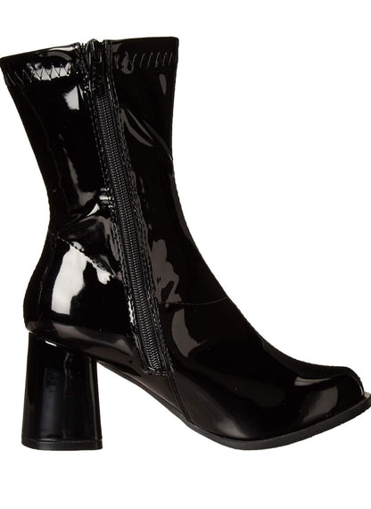 Ziggy-300 Patent Gogo Ankle Boots