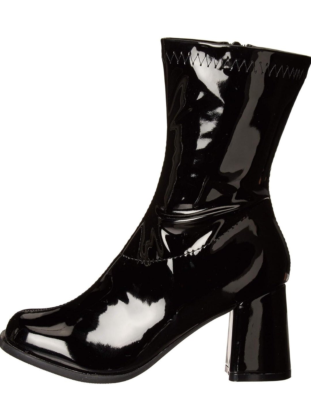 Ziggy-300 Patent Gogo Ankle Boots