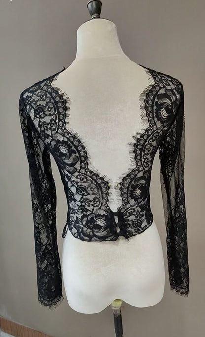 Eyelash Lace Wedding Top