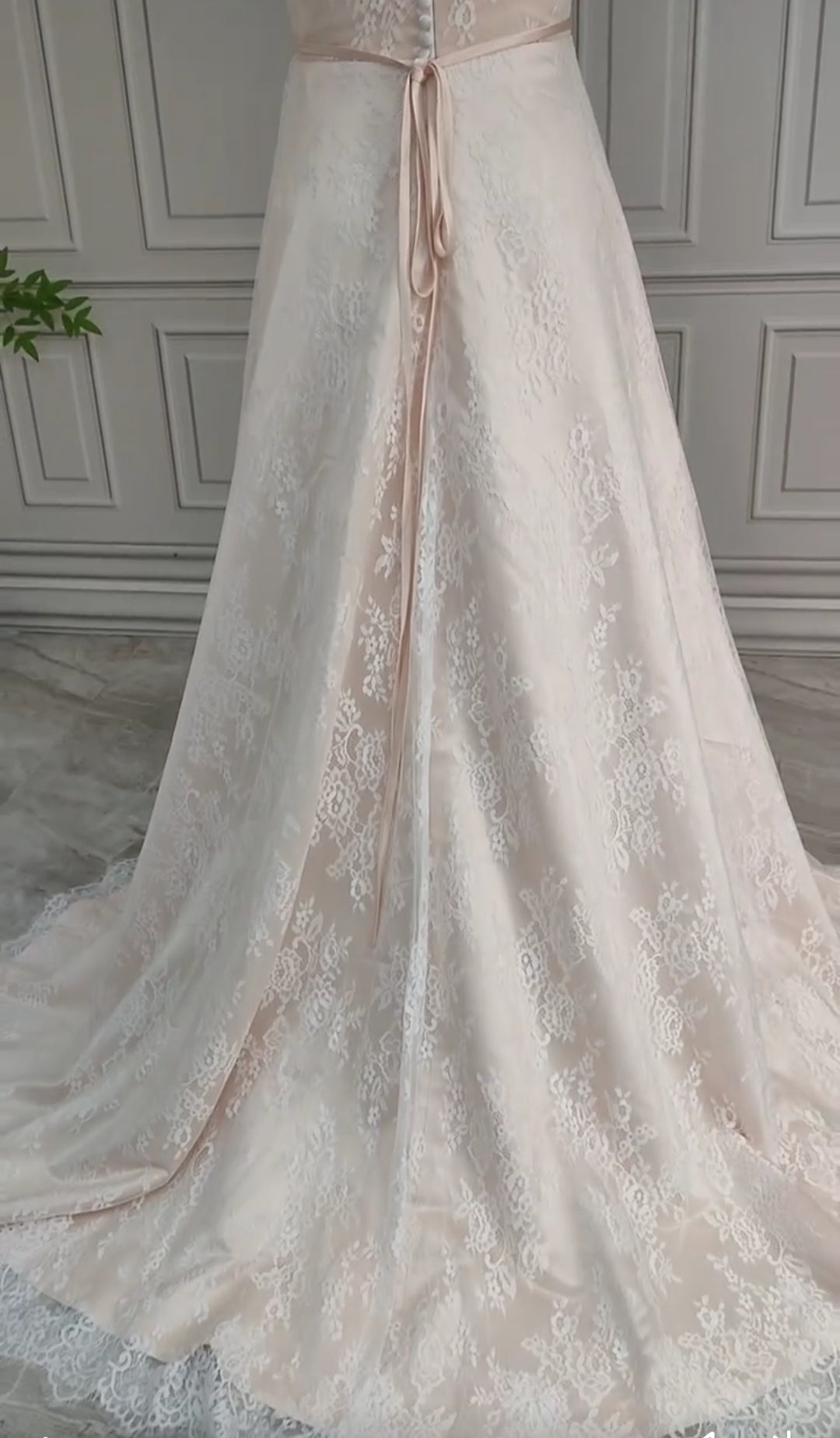 Eyelash Lace A Line Wedding Gown