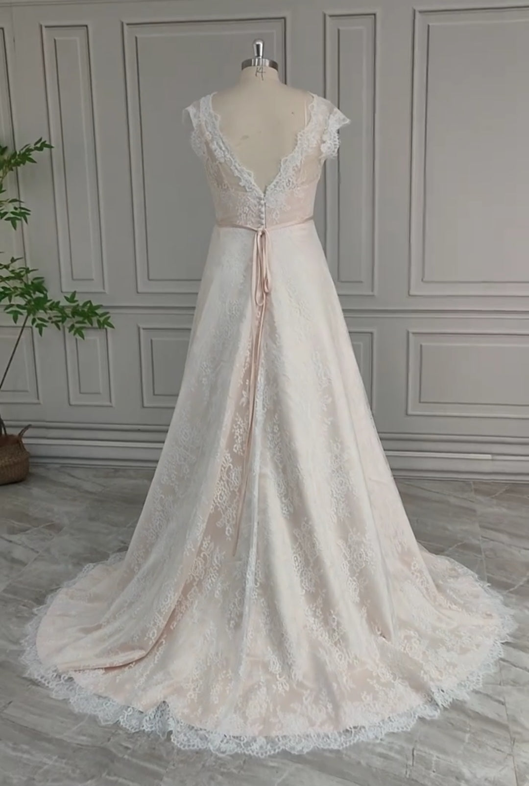 Eyelash Lace A Line Wedding Gown