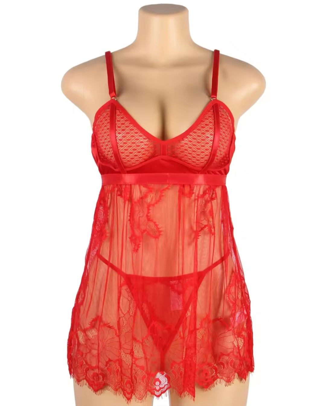 Queen Erotic Eyelash Lace Babydoll