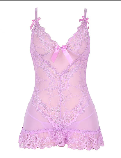 Queen Romantic Slip Babydoll Set