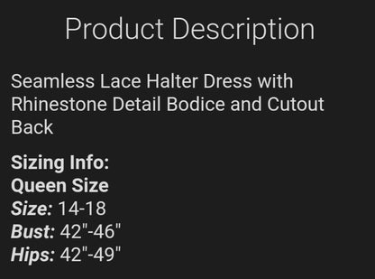 Queen Feel The Heat Rhinestone Bodystocking Dress