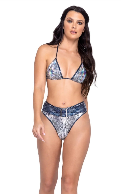 Snakeskin Printed High Waisted Bottom