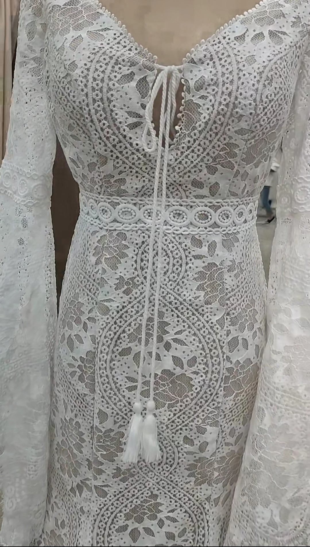 Custom Boho Crochet Fit & Flare Wedding Gown All Sizes/Colors