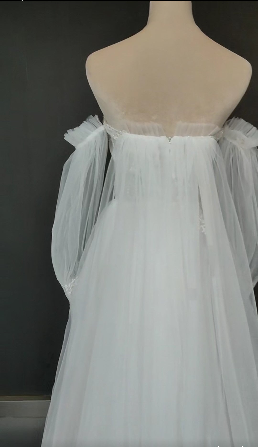 Custom Embroidered Tulle Sexy Wedding Gown All Sizes