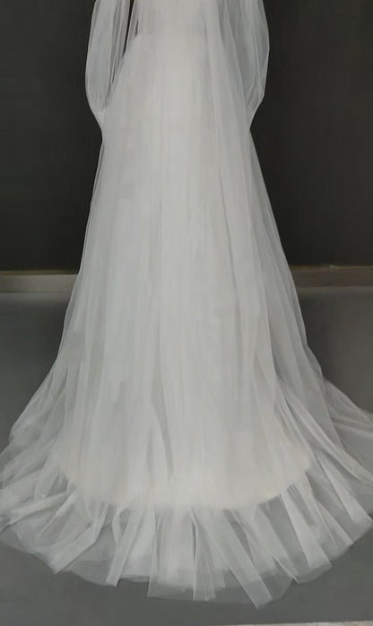 Custom Embroidered Tulle Sexy Wedding Gown All Sizes