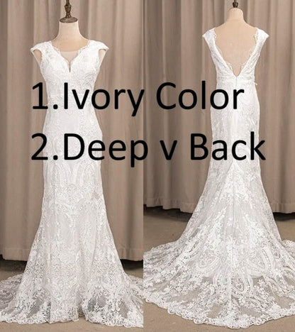 Custom Crochet Fit & Flare Country Wedding Gown All Sizes/Colors