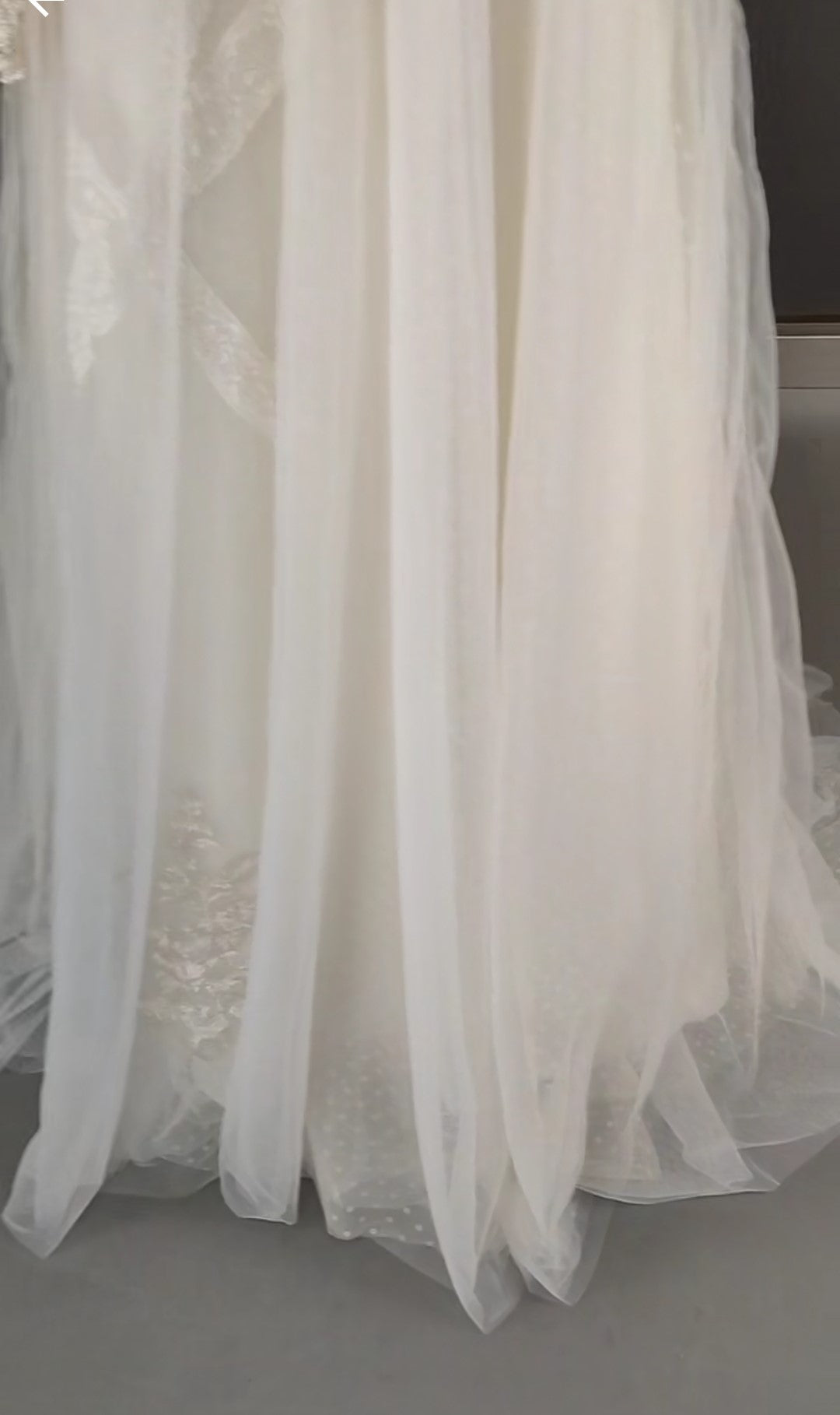 Custom Polka Dot Tulle Illusion Relaxed A Line Boho Wedding Gown All Sizes/Colors