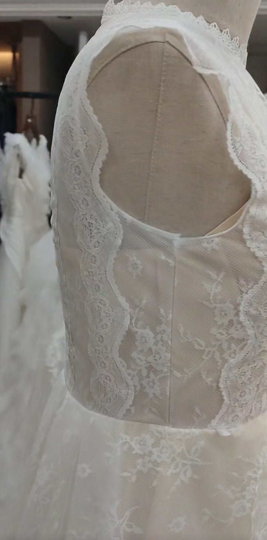 Custom Vintage Country Lace Sheath Wedding Gown All Sizes