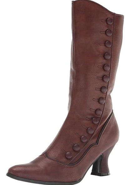 Sonya-253 Victorian Faux Leather Boots