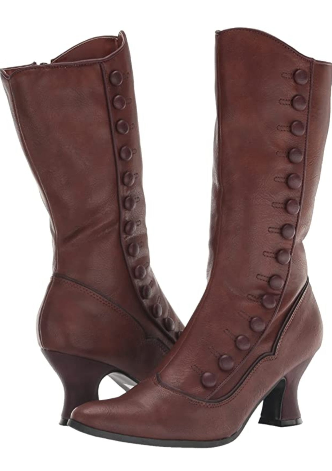 Sonya-253 Victorian Faux Leather Boots