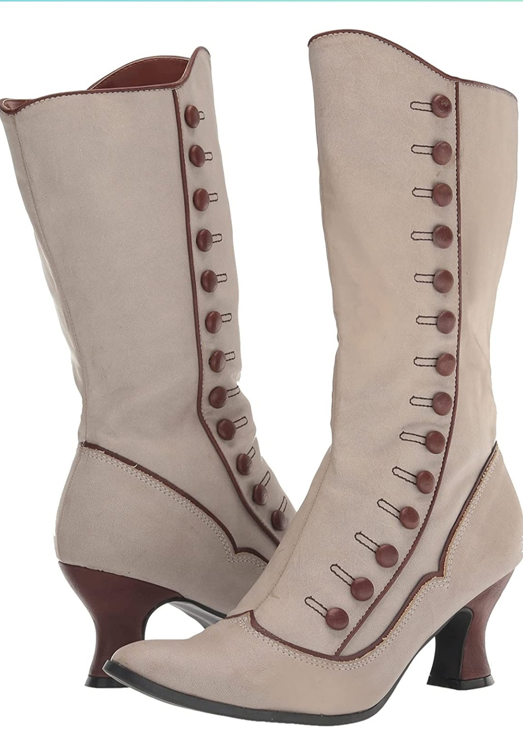 Sonya-253 Victorian Faux Leather Boots