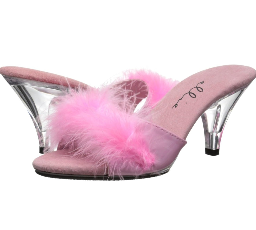 Sasha-305 3" Heel Glamour Slippers