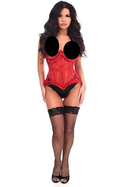 Queen Top Drawer Sheer Lace Steel Boned Underbust Corset