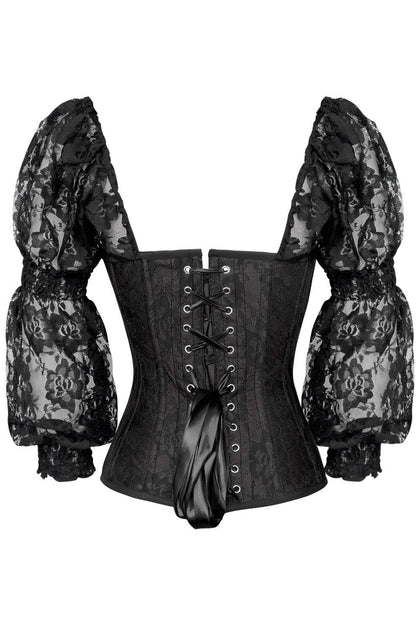 Top Drawer Lace Overlay Steel Boned Corset