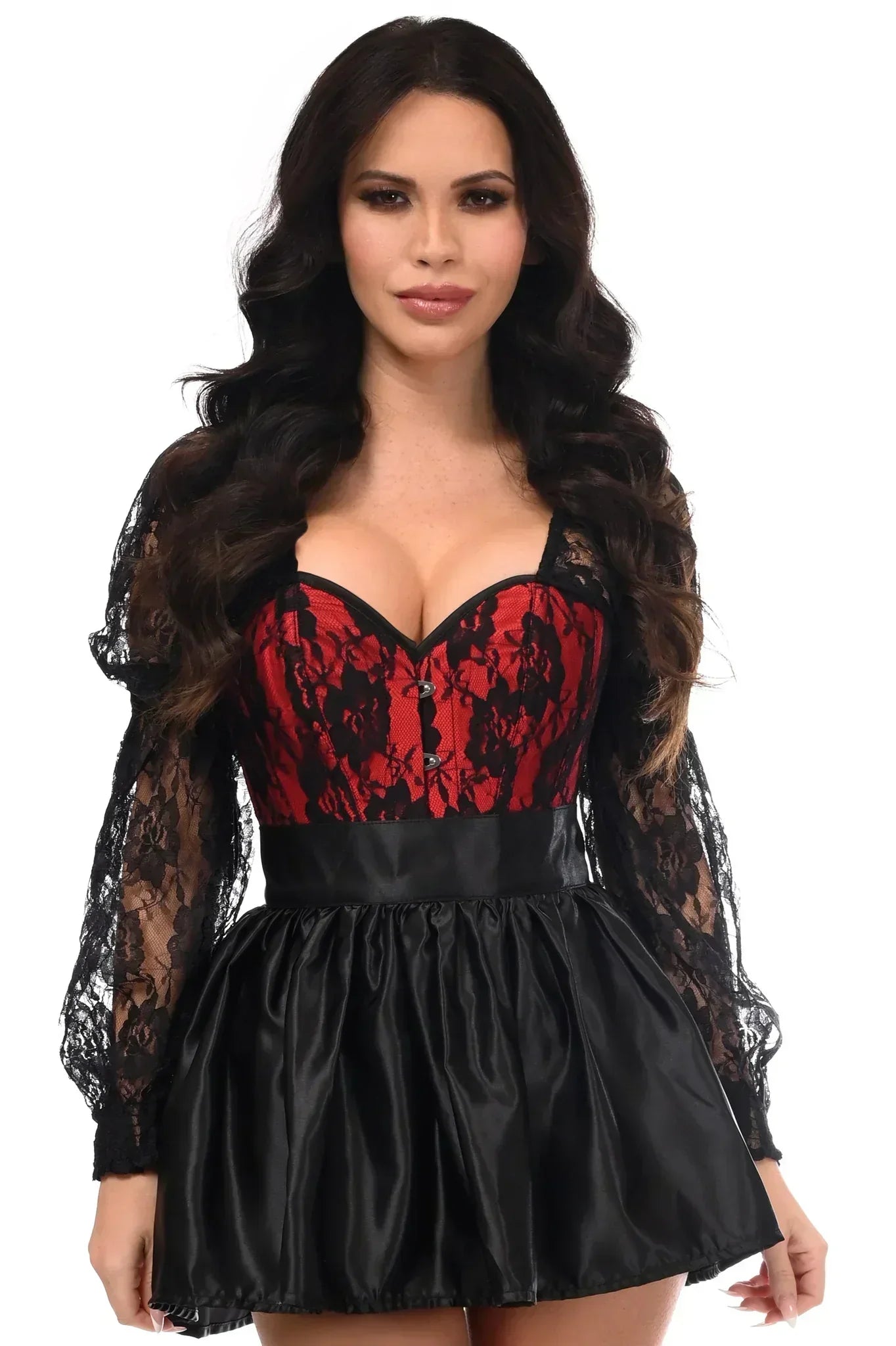 Queen Top Drawer Lace Overlay Steel Boned Corset