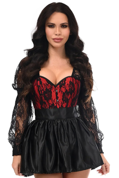 Top Drawer Lace Overlay Steel Boned Corset