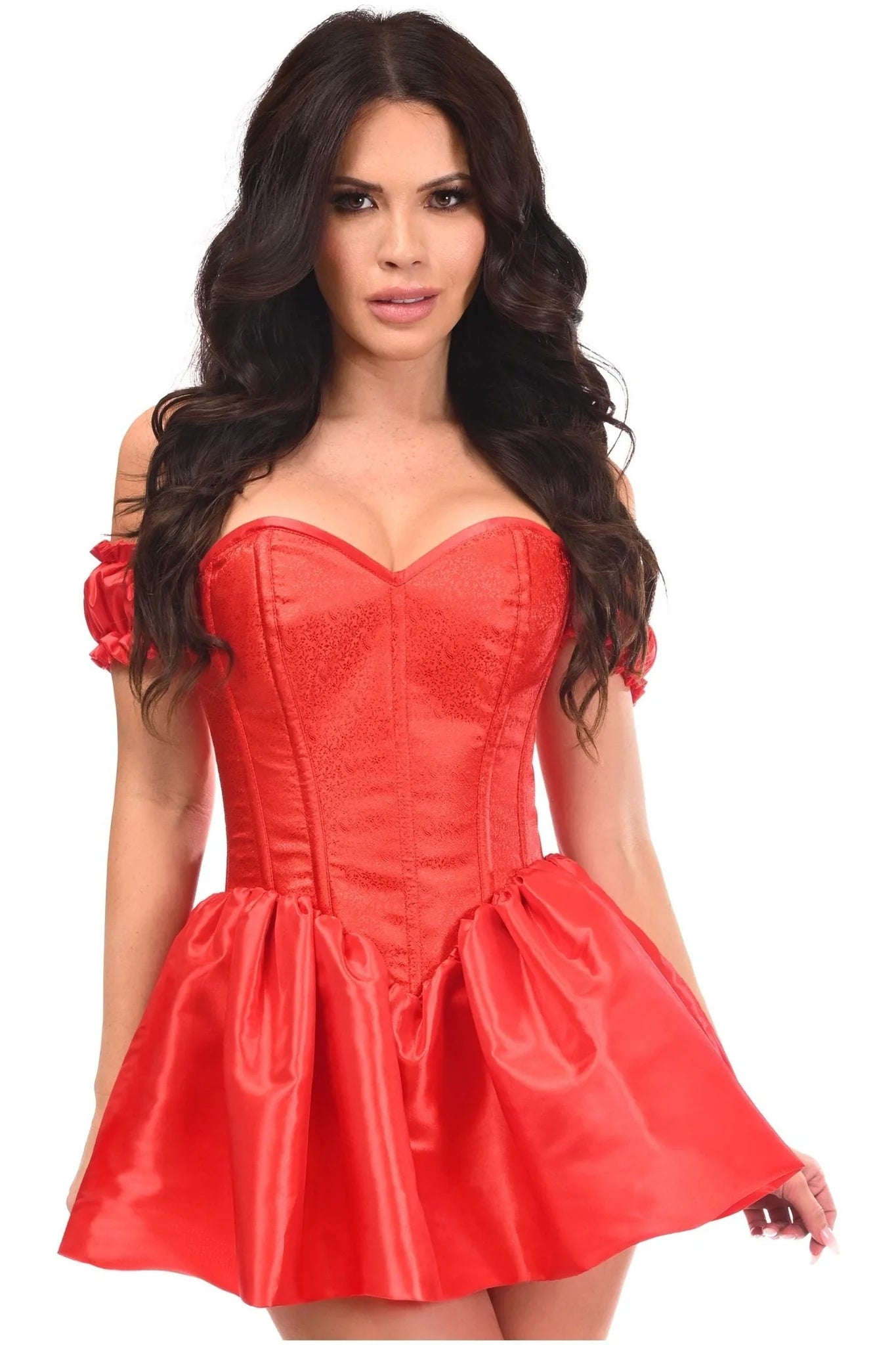 Steel Boned Brocade & Taffeta Corset Dress