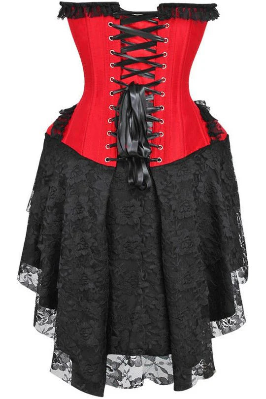 Strapless Lace Victorian Corset Dress