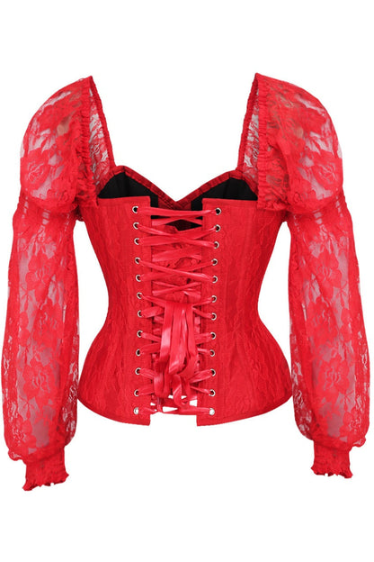 Top Drawer Lace Overlay Steel Boned Corset