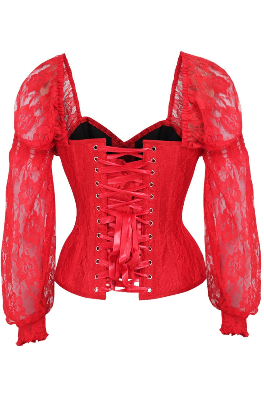 Queen Top Drawer Lace Overlay Steel Boned Corset