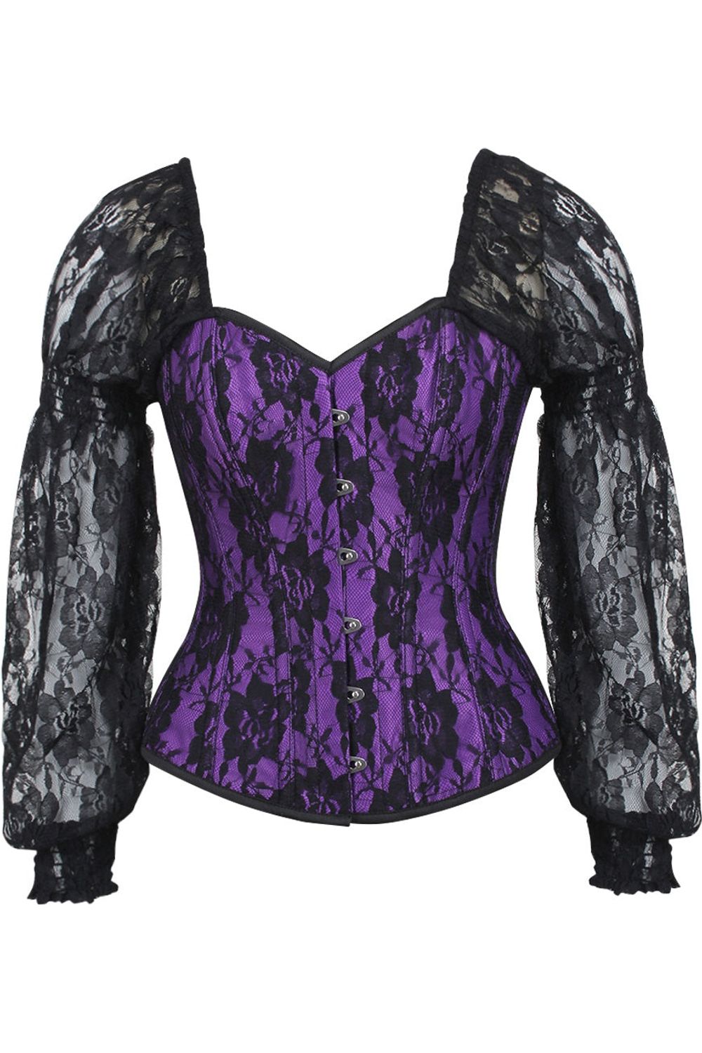 Top Drawer Lace Overlay Steel Boned Corset