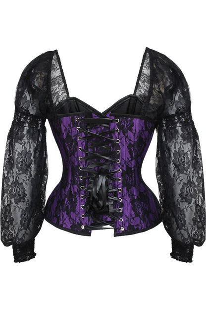 Top Drawer Lace Overlay Steel Boned Corset