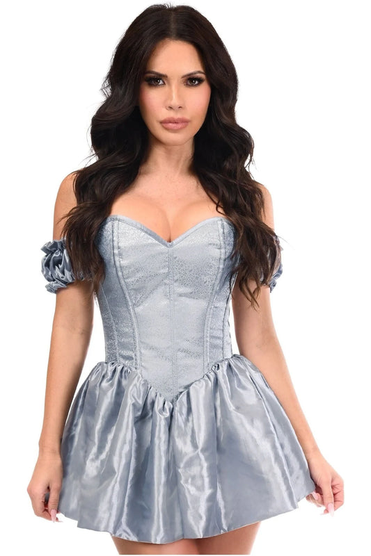 Steel Boned Brocade & Taffeta Corset Dress