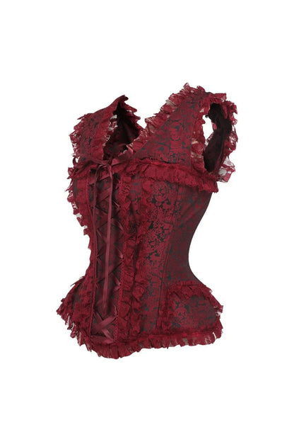 Top Drawer Brocade Brocade & Lace Steel Boned Corset