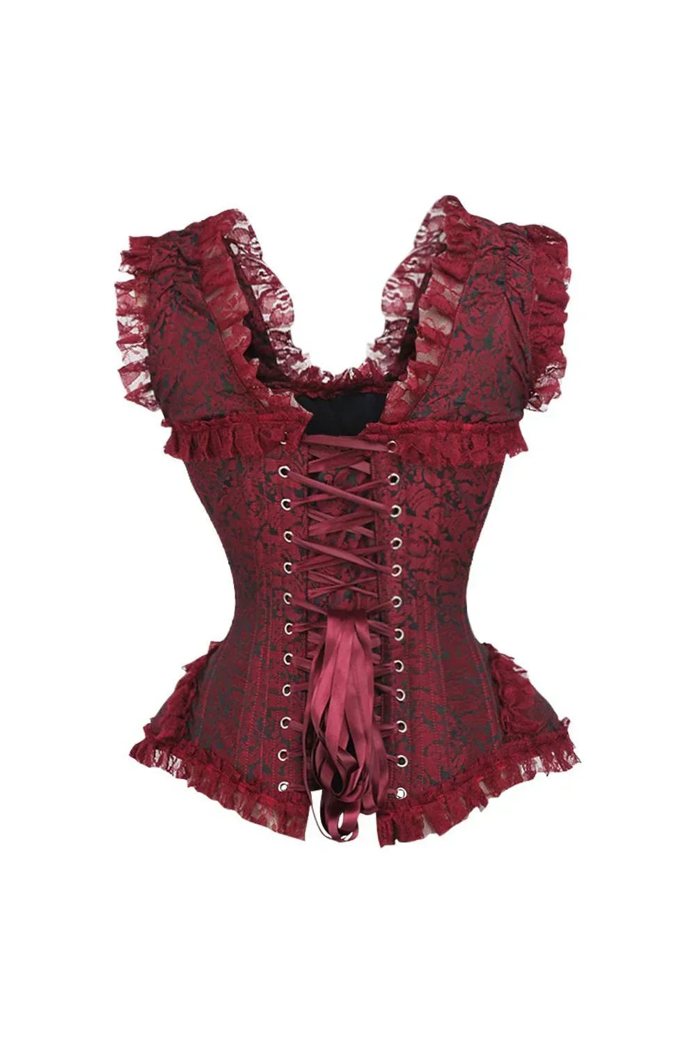 Top Drawer Brocade Brocade & Lace Steel Boned Corset