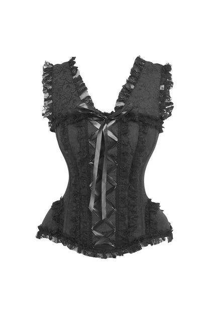 Top Drawer Brocade Brocade & Lace Steel Boned Corset