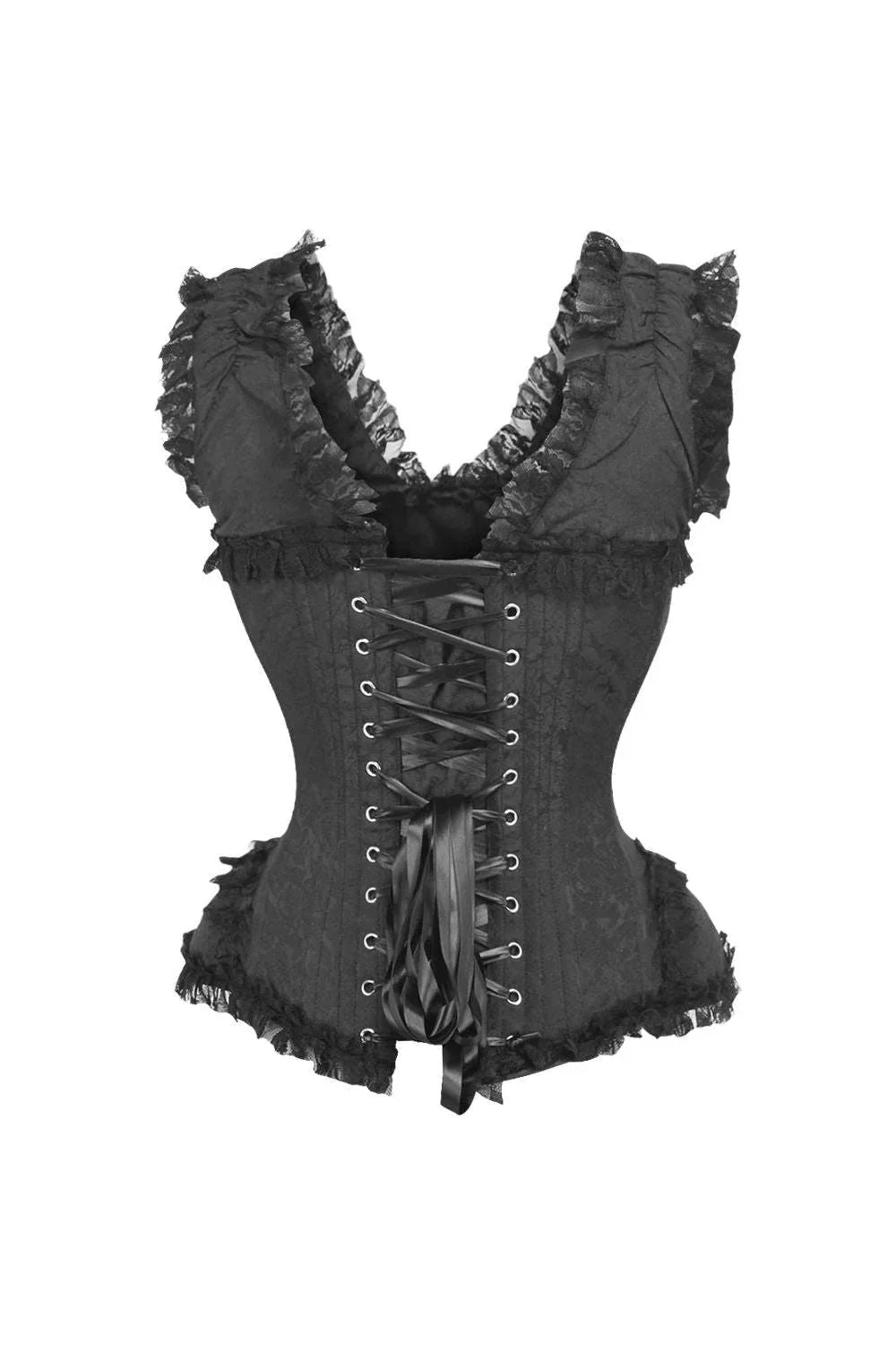 Top Drawer Brocade Brocade & Lace Steel Boned Corset