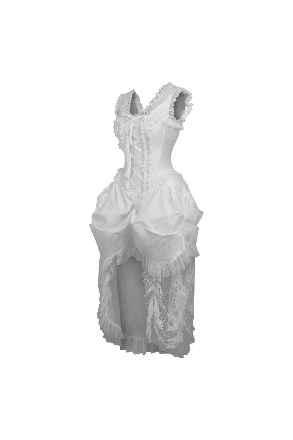 Top Drawer Steel Boned Lace Victorian Bustle Corset Dress