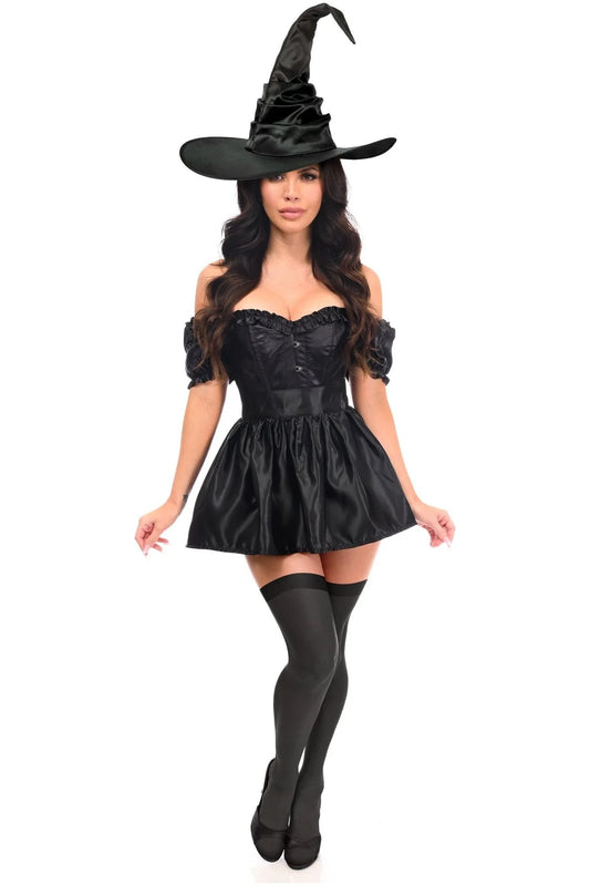 Top Drawer 3 PC Black Witch Corset & Skirt Costume