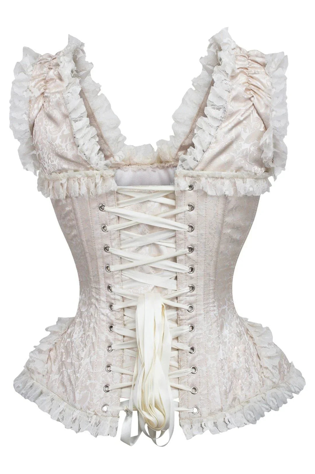 Top Drawer Brocade Brocade & Lace Steel Boned Corset